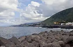 Vue depuis la côte.