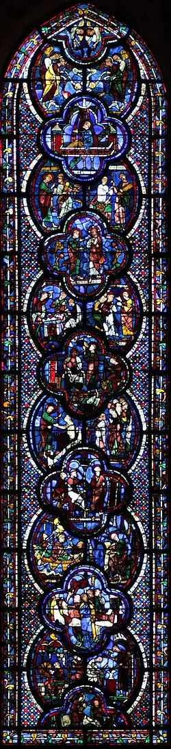 Baie 48Vitrail de saint Jean-l'évangéliste.