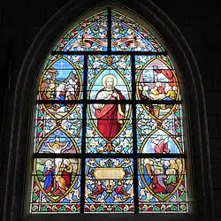 Vitrail signé Lorin, 1900.