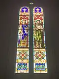 Vitrail saint Louis Roi et saint Jean-Baptiste.