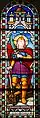 Vitrail de saint Georges, signé "Ch. Lorin, Chartres, 1904".