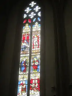 vitrail de droite du chœur de l'église Saint-Jean-Baptiste