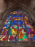 Vitrail illustrant la légende de Saint-Ouen