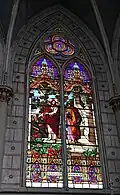 Vitrail de gauche dans le chœur