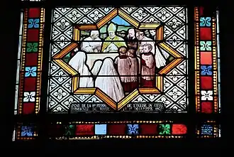 Pose de la première pierre de la seconde église.