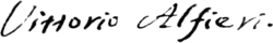 signature de Vittorio Alfieri