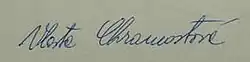 signature de Vlasta Chramostová