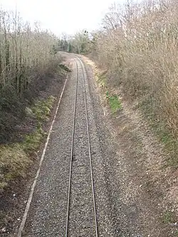 Vue de la partie bourbonnaise (voie unique).