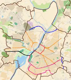Plan d'Angers : plusieurs voies sont mises en avant selon leur catégorie.