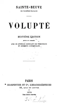 Image illustrative de l’article Volupté (Sainte-Beuve)