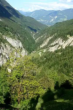 Vue depuis le Ganalm vers l'aval.