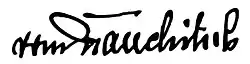 Signature de Walther von Brauchitsch