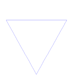 Animation de la transformation d'un triangle équilatéral en flocon.
