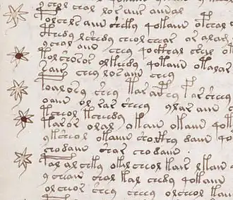 Puce en étoiles, fo&nbsp;107r.