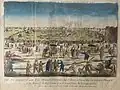 Vue d'optique d'une Fête donnée à Florence, sur l'Arno, à l'occasion de Mariage d'Henri IV, avec Marie de Medicis donnée par le Grand Duc de Toscane en 1600.