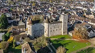 Vue aérienne du château de Nemours