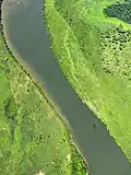 vue aerienne du fleuve Sanaga