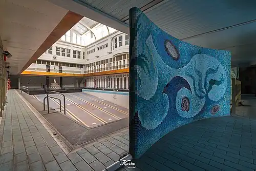 Les bains de Saint-Josse (vue côté mosaïque)