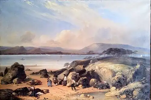 François-Joseph Dupressoir, Paysage maritime, XIXe siècle.