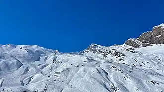Vue aérienne de la station.