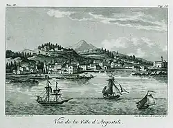 Vue de la ville d'Argostoli - 1800.