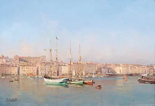 Vue du port de Marseille, coll. particulière