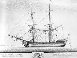 Le navire négrier La Rosalie, construit à Nantes et armé par la maison Rasteau. En 1783, il entasse 573&nbsp;captifs dans ses cales, soit 2&nbsp;esclaves par tonneau, alors que la moyenne est de 1,4,.