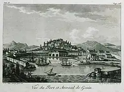 Vue du port et Arsenal de Gouin - 1800.