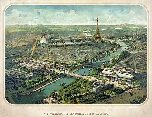 Vue panoramique de l'exposition universelle de 1900