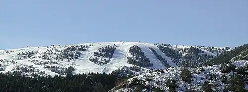 Pistes de l'Audibergue l'hiver.