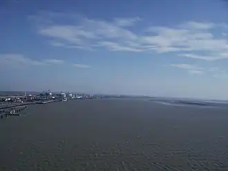 La Loire vue du pont de Saint-Nazaire.
