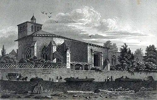 Église de l’Observance, estampe réalisée vers 1830
