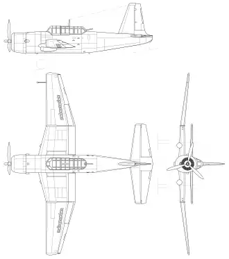 vue en plan de l’avion