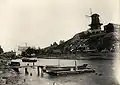 Vue du lac Hammarby vers Danvikenà Stockholm, vers 1890.