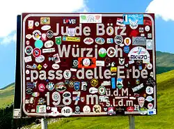 La signalétique du col.