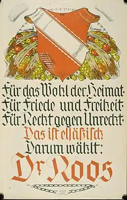 Affiche électorale de Charles Roos