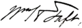 Signature de William H. Taft