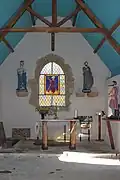 La chapelle Saint-André de Lomarec : vue intérieure.