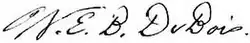 signature de William Edward Burghardt Du Bois