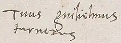signature de William Turner (botaniste)