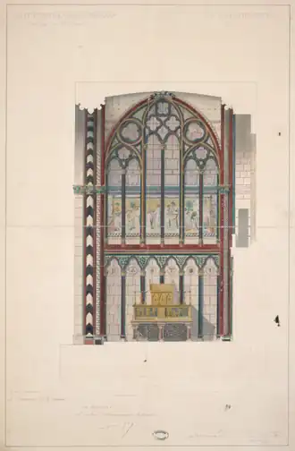 Murs de la chapelle Saint-Joseph, cathédrale de Bordeaux (1850)