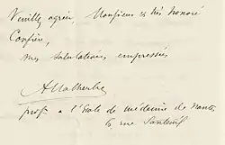 signature d'Albert Malherbe