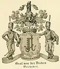 Le General der Kavallerie Georg von der Decken&nbsp;(de) choisit comme support deux soldats de son régiment de hussards de la King's German Legion. En 1835, il reçoit le titre de comte. Ce titre perdure jusqu'à la mort de son épouse Louise, une princesse de Hesse,