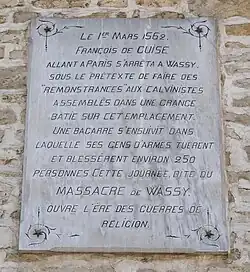 Plaque commémorative.