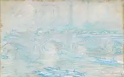 "Waterloo Bridge" (1900-1901) pastel de Claude Monet