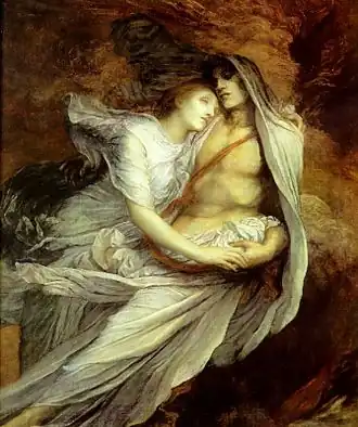 Paolo et Francesca, 1872, Compton, Watts Gallery (en).