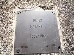 Puits Gayant no&nbsp;1, 1852 - 1978.