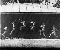 Étienne-Jules Marey, étude d'un saut en longueur (1886).