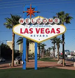 Étoile du panneau « Welcome to Fabulous Las Vegas », réalisé en 1959 (inscrit au Registre national des lieux historiques en 2009).
