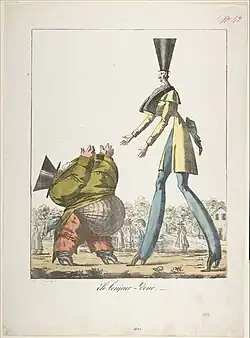 Eh bonjour, donc, lithographie d'après Aaron Martinet (1821).